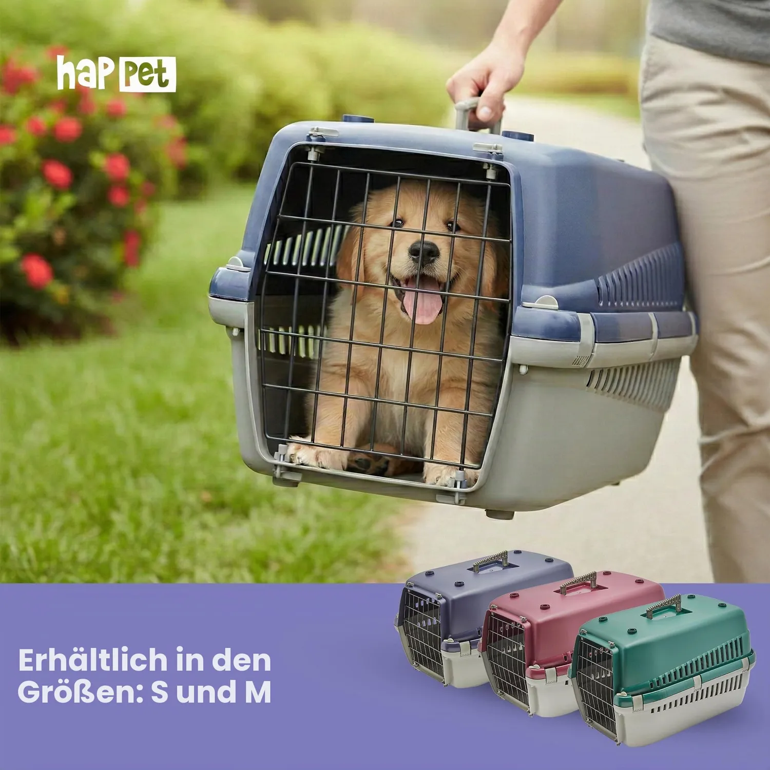 Happet Oggy S Transportbox 49x33x30 cm Blau Katzenbox
