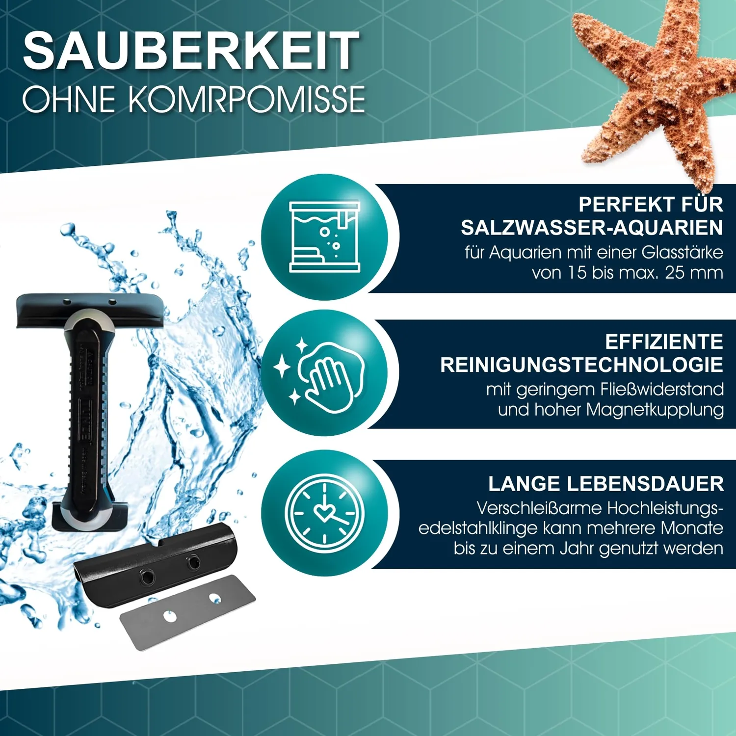 TUNZE Care Magnet Klingenset 86 mm Ersatzklingen Set