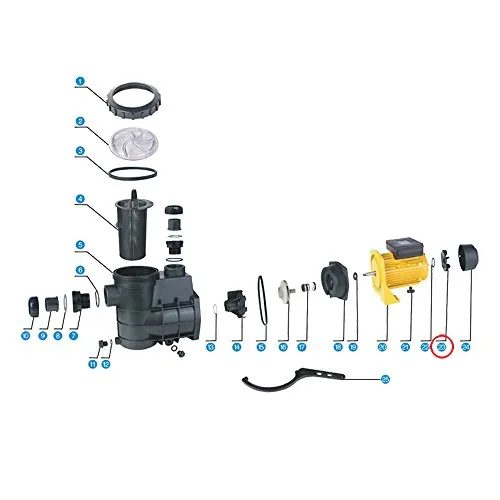 SunSun Lüfter Poolpumpe 550 W 13000 l/h Ersatzteil