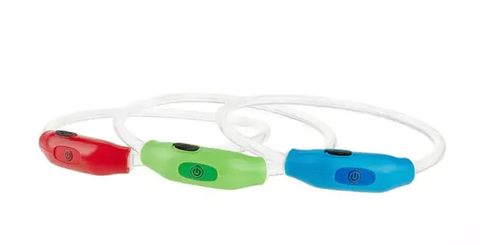 Happet USB-LED Hundehalsband S 40cm grün wasserdicht