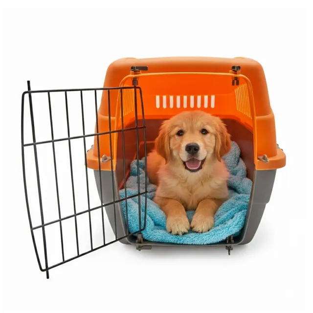 Happet Doggy Transportbox M Orange-Grau 54 cm