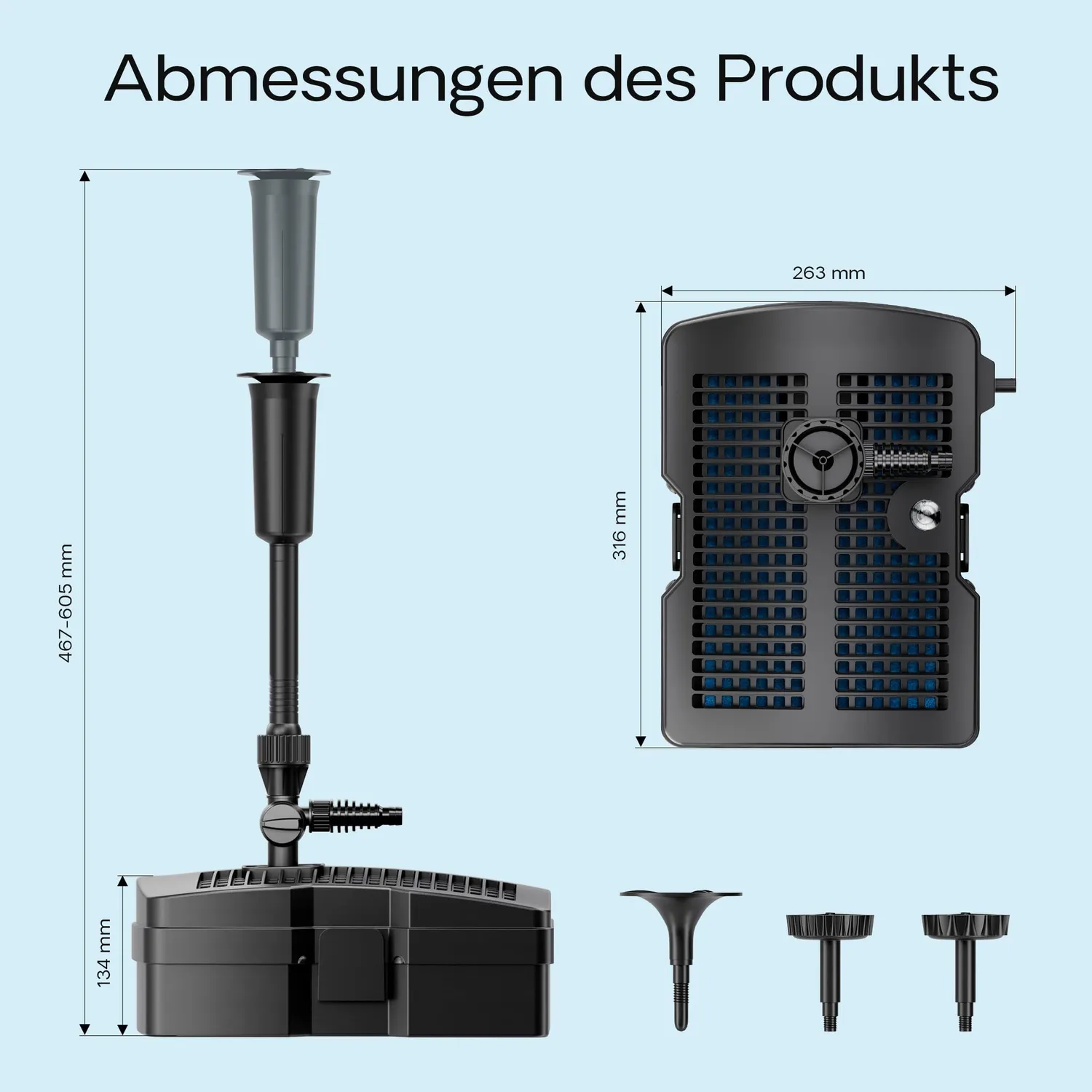 SunSun CUF-6000 3in1 Teichfilter 2500 l/h 54W mit UVC