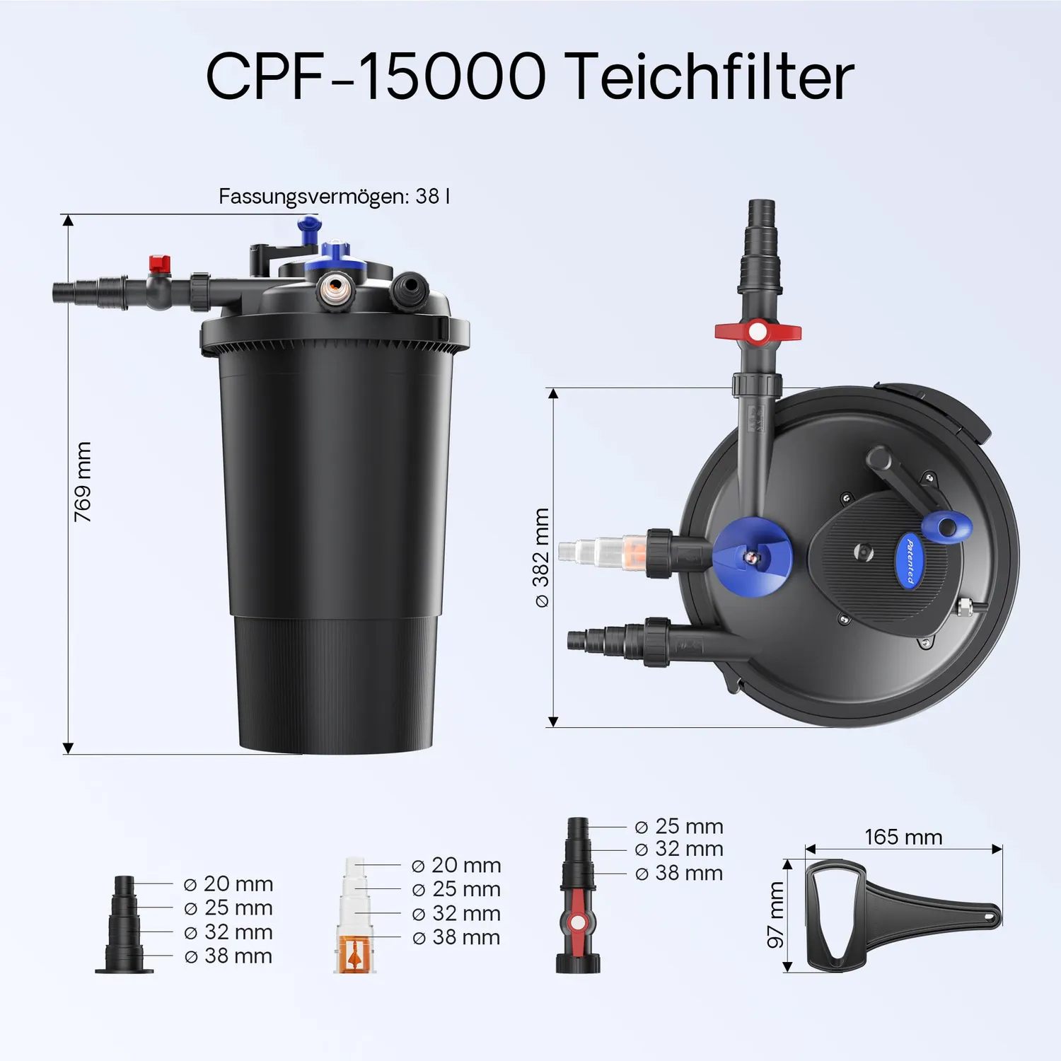 SunSun CPF-15000 Teichfilter-Set 18W NEO8000 8000 l/h