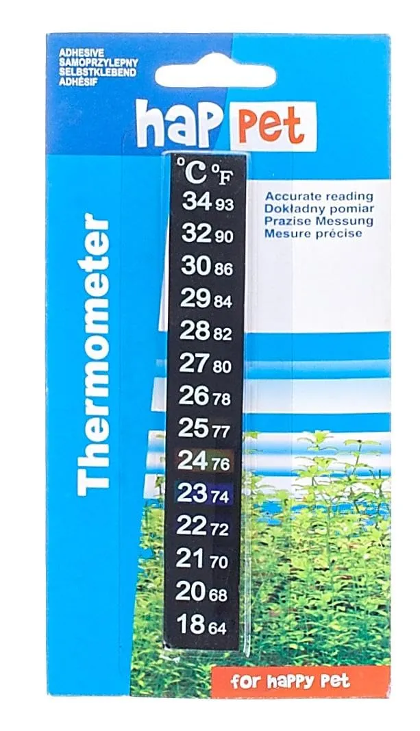 Happet Aquarium Thermometer selbstklebend 12,8 cm °C/°F
