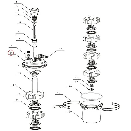 Sunsun CPF-380 Deckel Ersatzteil Druckteichfilter