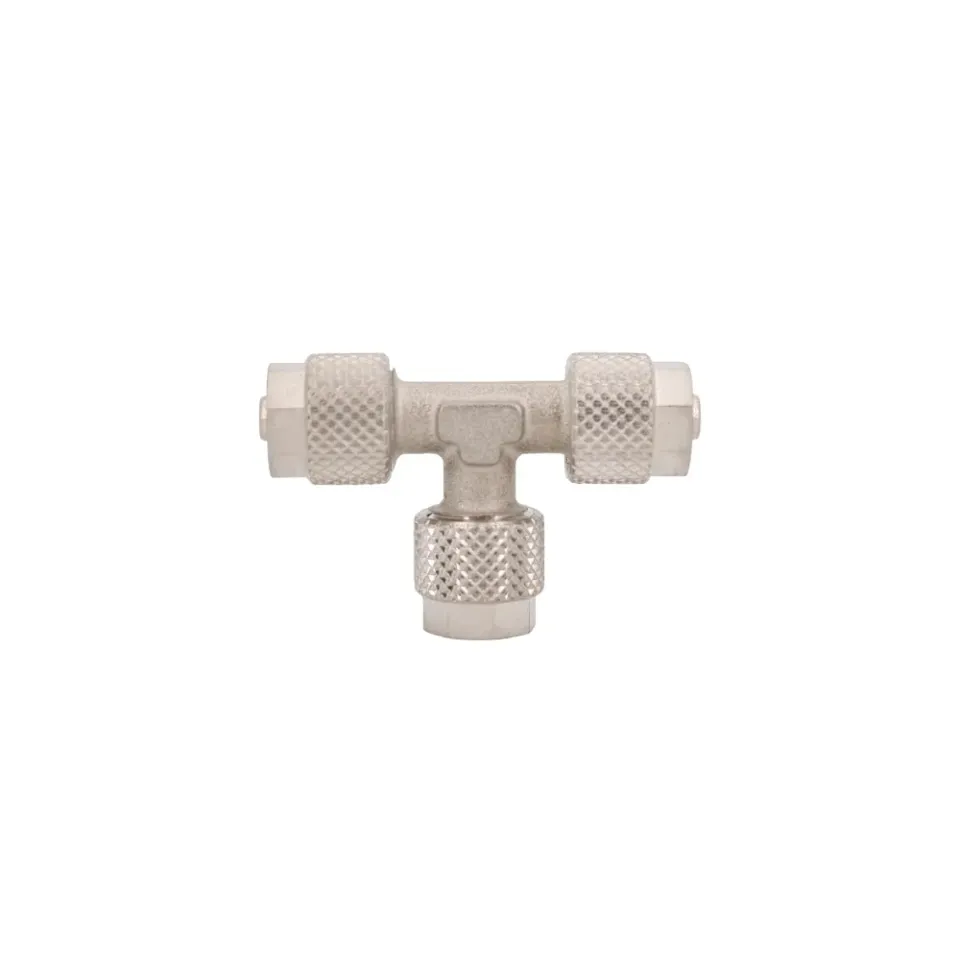 Aqua-Noa 1105 T-Stück Fitting Messing vernickelt CO2 Luft