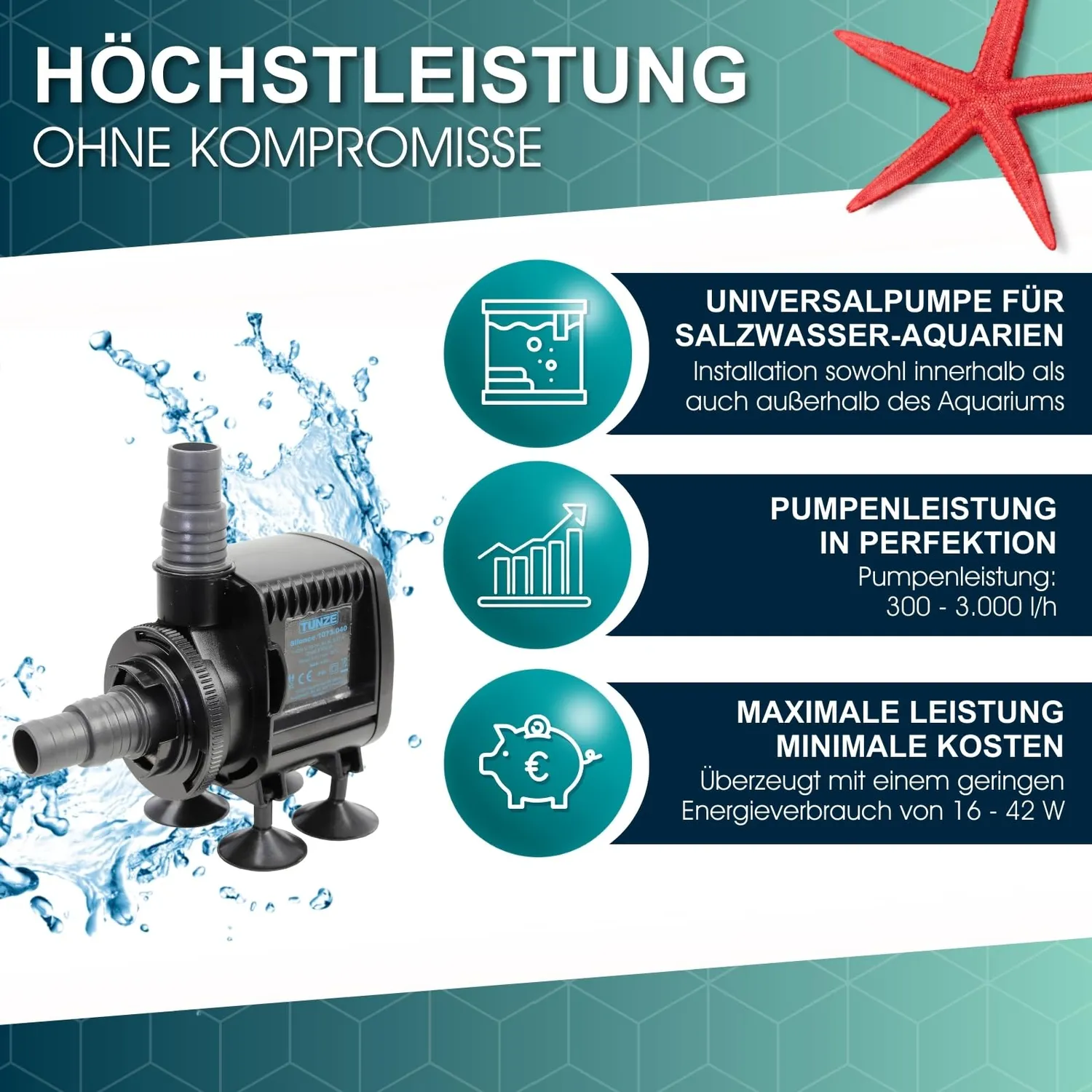Tunze Silence 1073.008 Rückförderpumpe 800 l/h