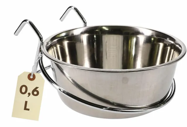 Happet Wassernapf Edelstahl Käfignapf 0,6 L rostfrei