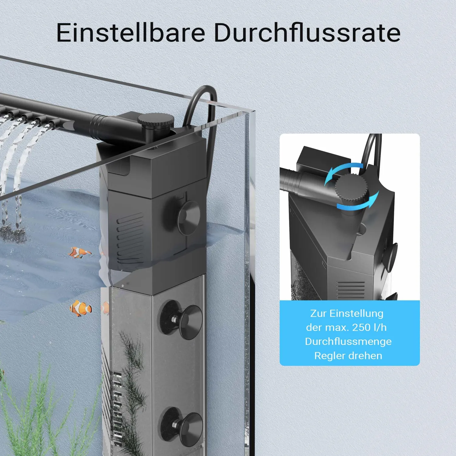 SunSun JP-092 Innenfilter Aquarium 250 l/h bis 40 L
