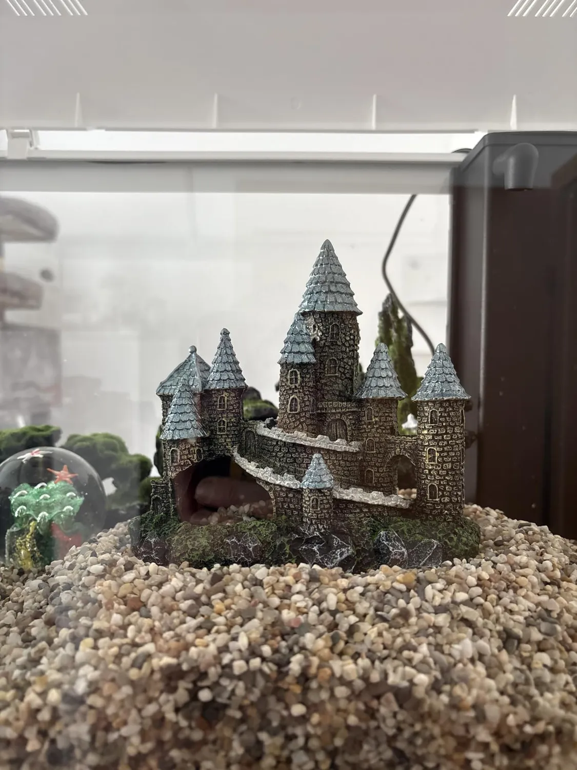 Happet Steinfestungs-Höhle 18,5 cm Aquariendeko Burg