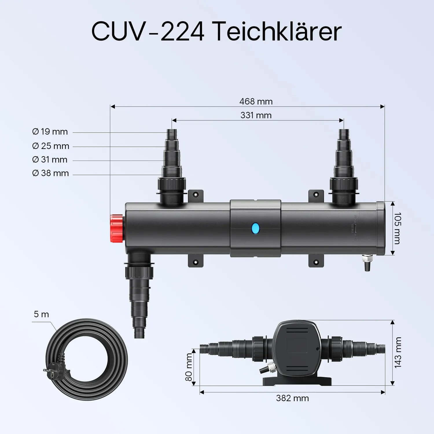 SunSun CBF-350B CUV-224 Teichfilter Set 24W