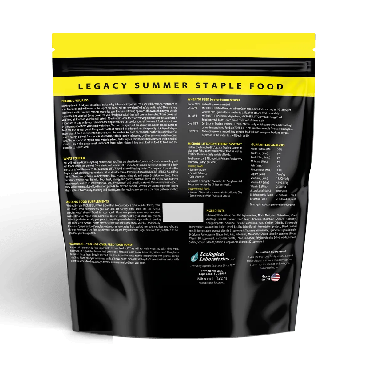 Microbe-Lift Legacy Big Bites Teichfischfutter Pellets