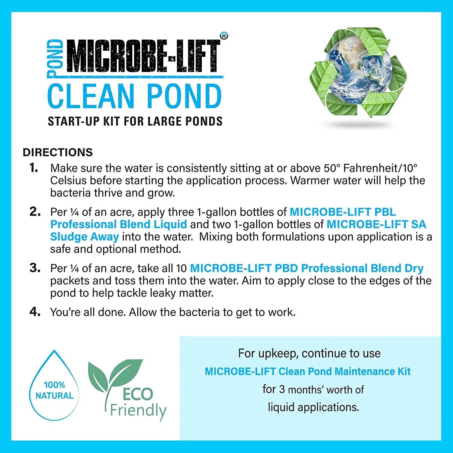 Microbe-Lift Clean Pond Start-Up Kit Teichstarterset