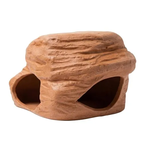 Happet Keramik Felsen Höhle Deko Schwarz