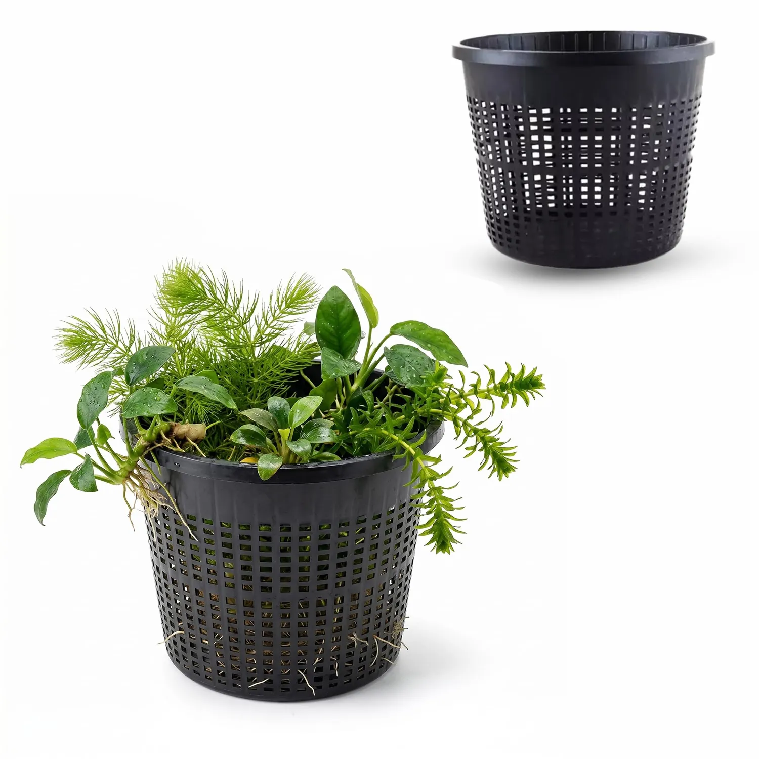 Happet Wasserpflanzenkorb 40 cm Nierenform schwarz