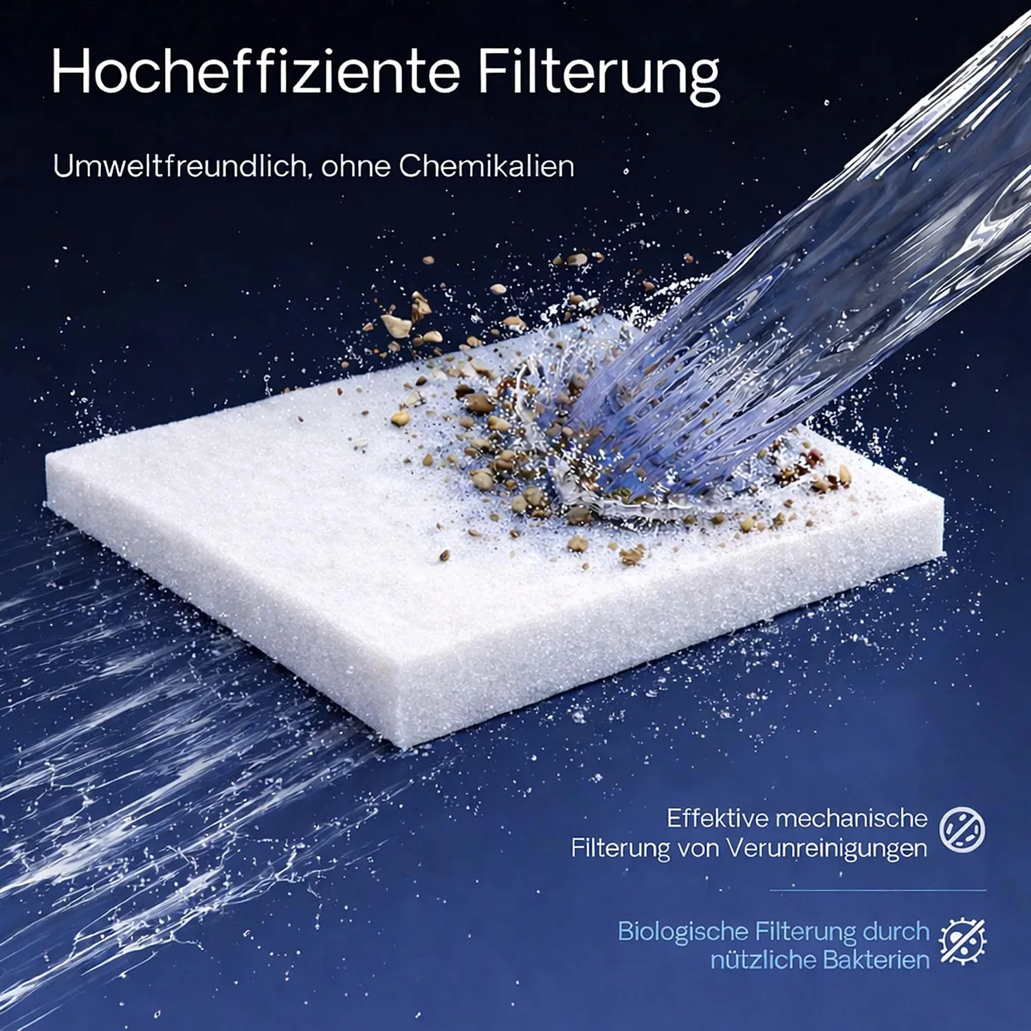 SunSun Synfil 300 Filtervlies 50x50 cm weiß sehr fein