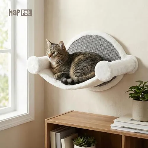 Happet Katzen Wandliege 54x28x33 cm creme Sisal