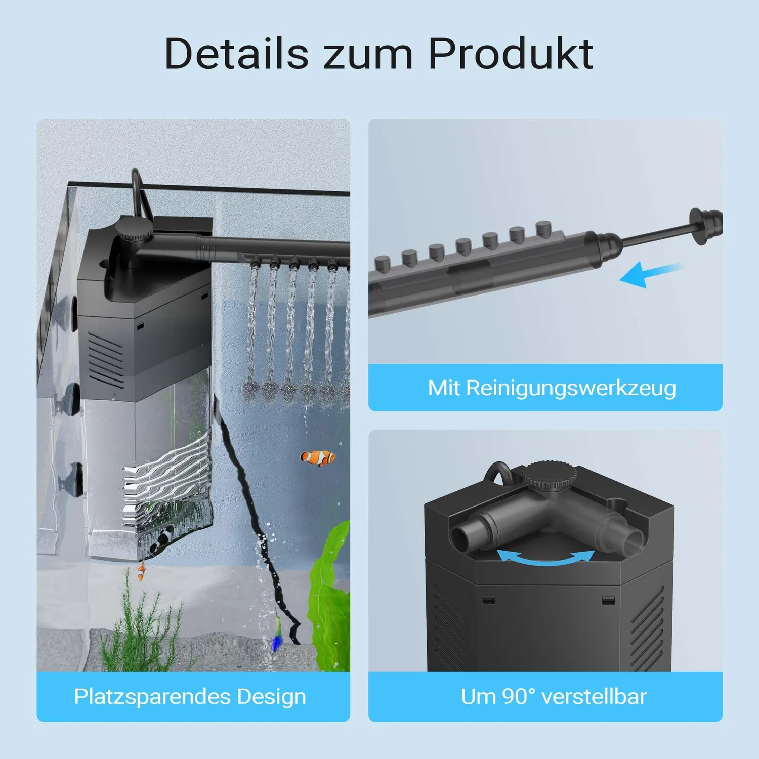 SunSun JP-092 Innenfilter Aquarium 250 l/h bis 40 L
