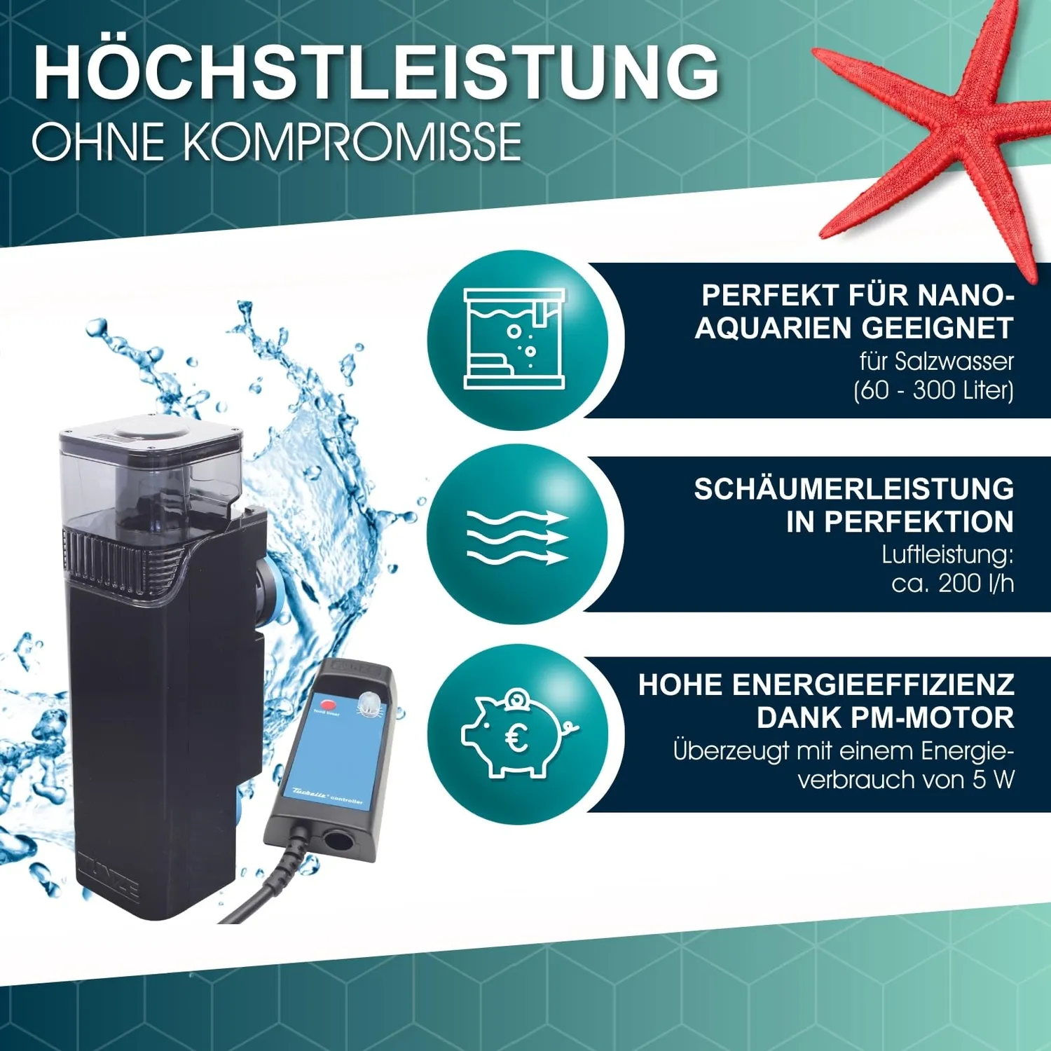 Tunze Comline DOC Skimmer 9004 DC Eiweißabschäumer 300 l