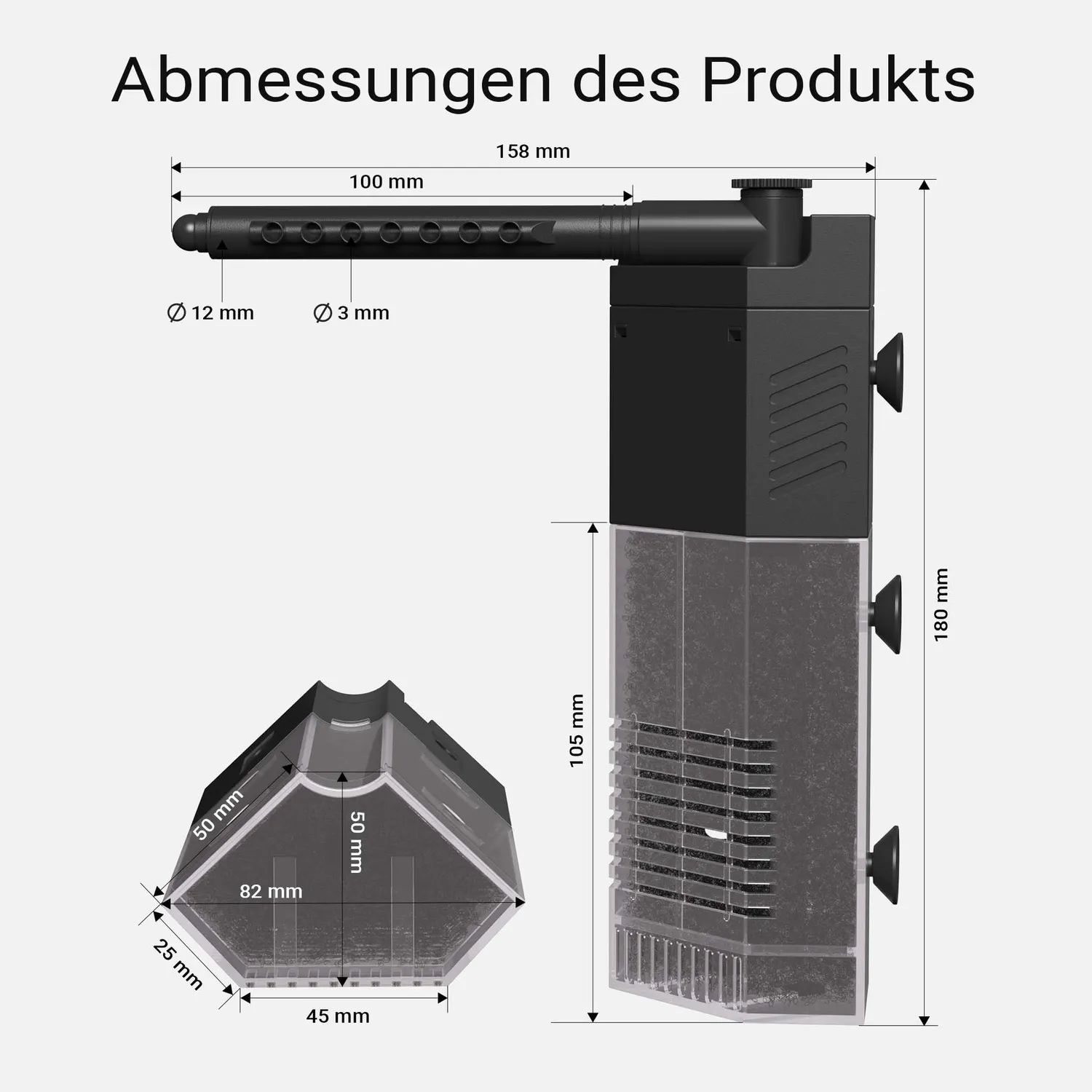SunSun JP-092 Innenfilter Aquarium 250 l/h bis 40 L