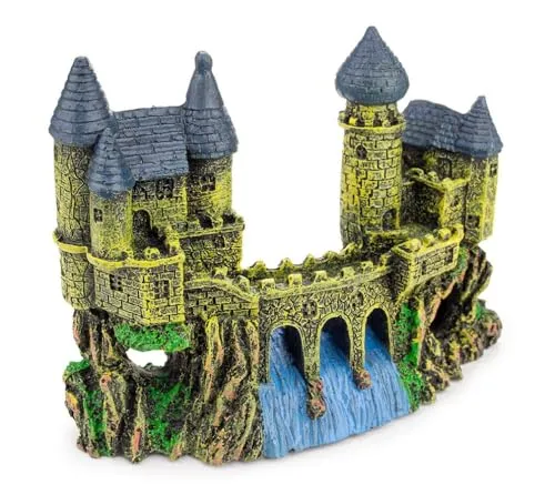 Happet Schloss Deko 16 cm Aquarium Polyresin