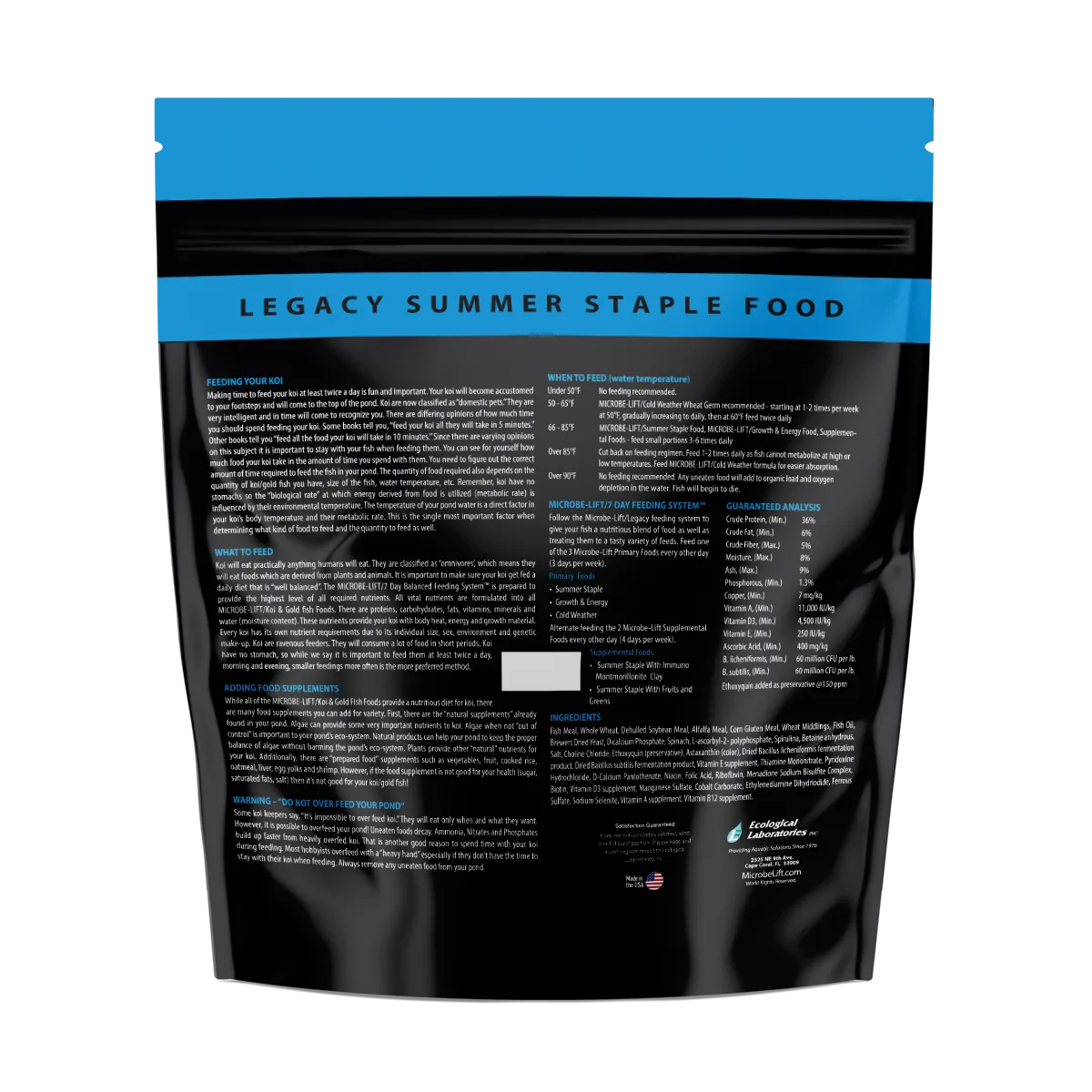 Microbe-Lift Legacy Sinking Food Pellets Teichfutter sinkend