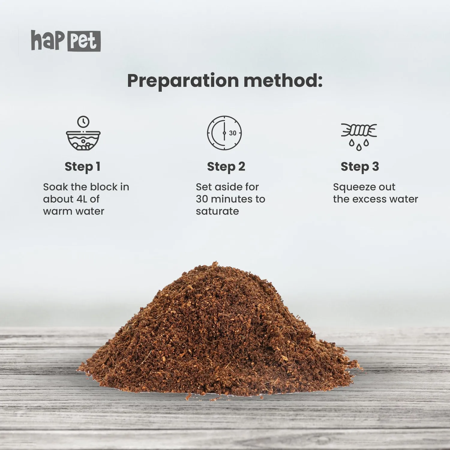 Happet Kokos-Belag 650 g Terrarium 9 L