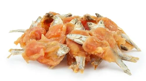 Happet Hähnchenstreifen mit Sardinen Hundesnack 500 g proteinreich