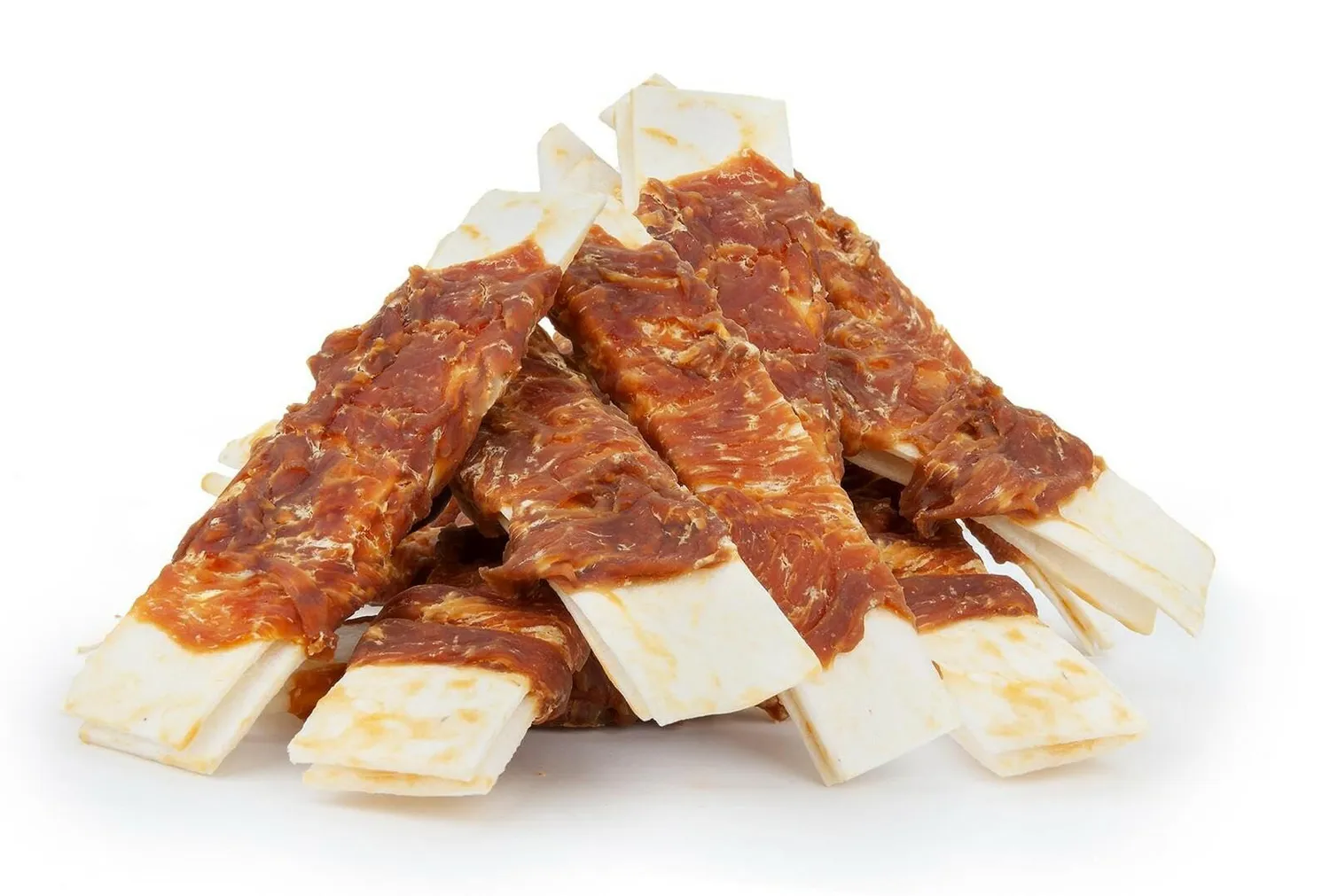 Happet Rinderhaut-Kaustreifen Hähnchen Hundesnack 15 cm 500 g