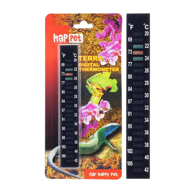 Happet Thermometer Terrarium selbstklebend 13 cm 20-42 °C