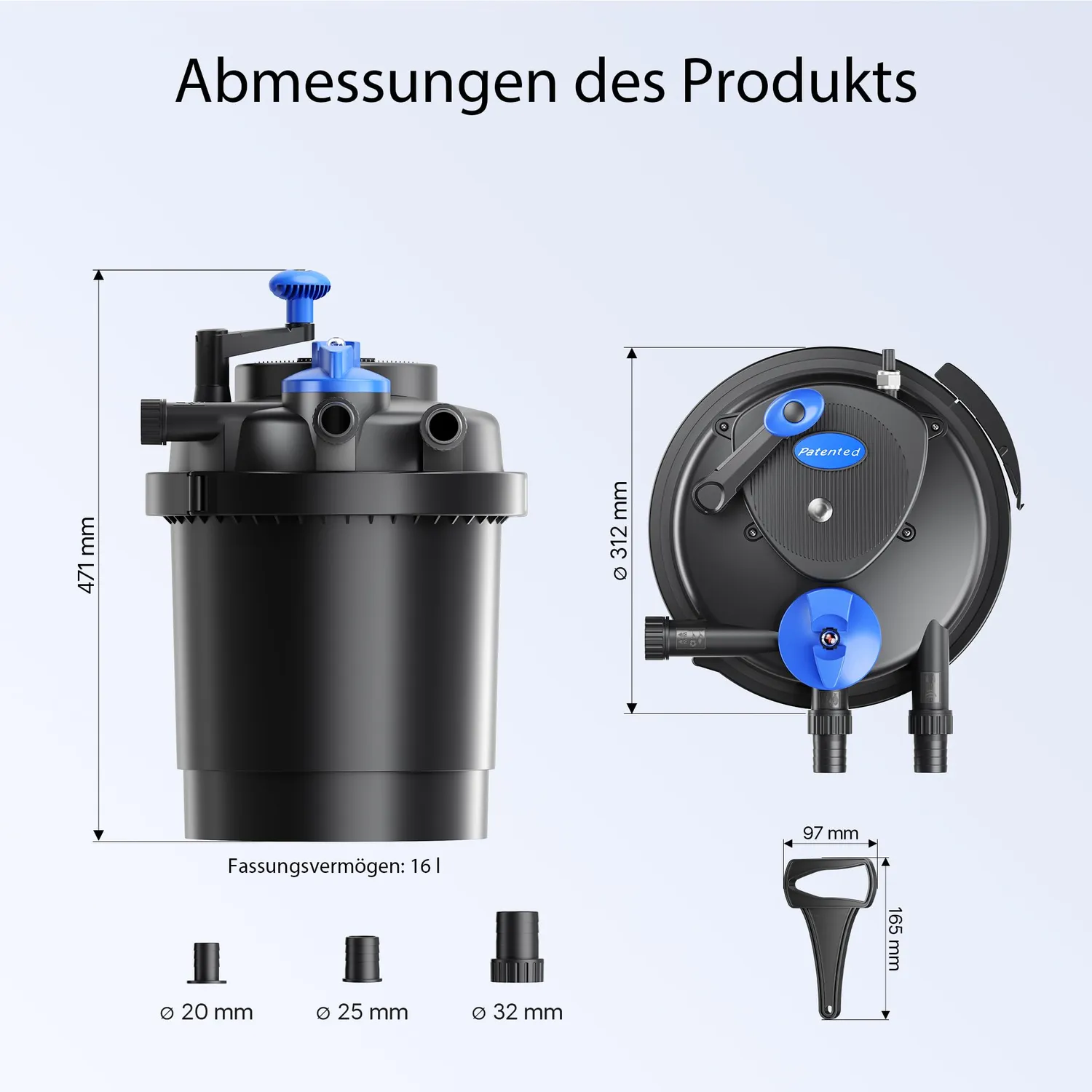 SunSun CPF-2500 Druckteichfilter 6000 l/h 11W UVC