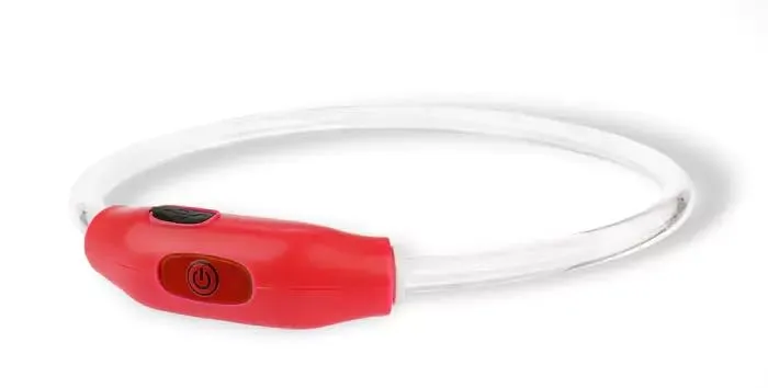 Happet USB-LED Hundehalsband S 40cm rot wasserdicht