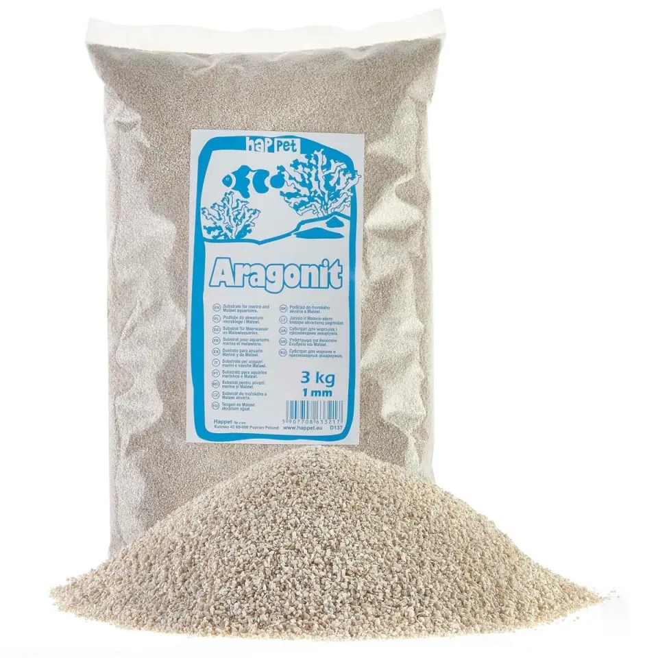 Happet Aragonit 1 mm Aquariensand 3 kg pH-stabilisierend