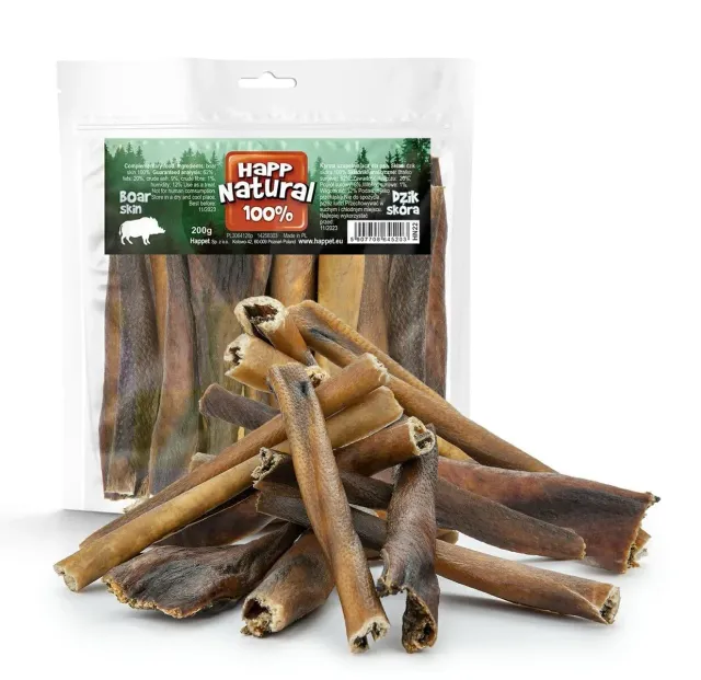 Happet Wildschweinhaut Kausnack Hund 200 g proteinreich