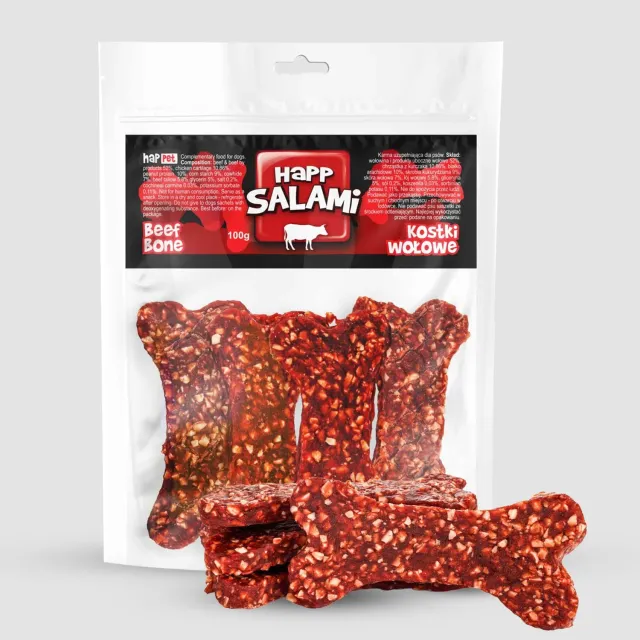 Happet Rindersalamiwürfel Hundesnack 100 g proteinreich
