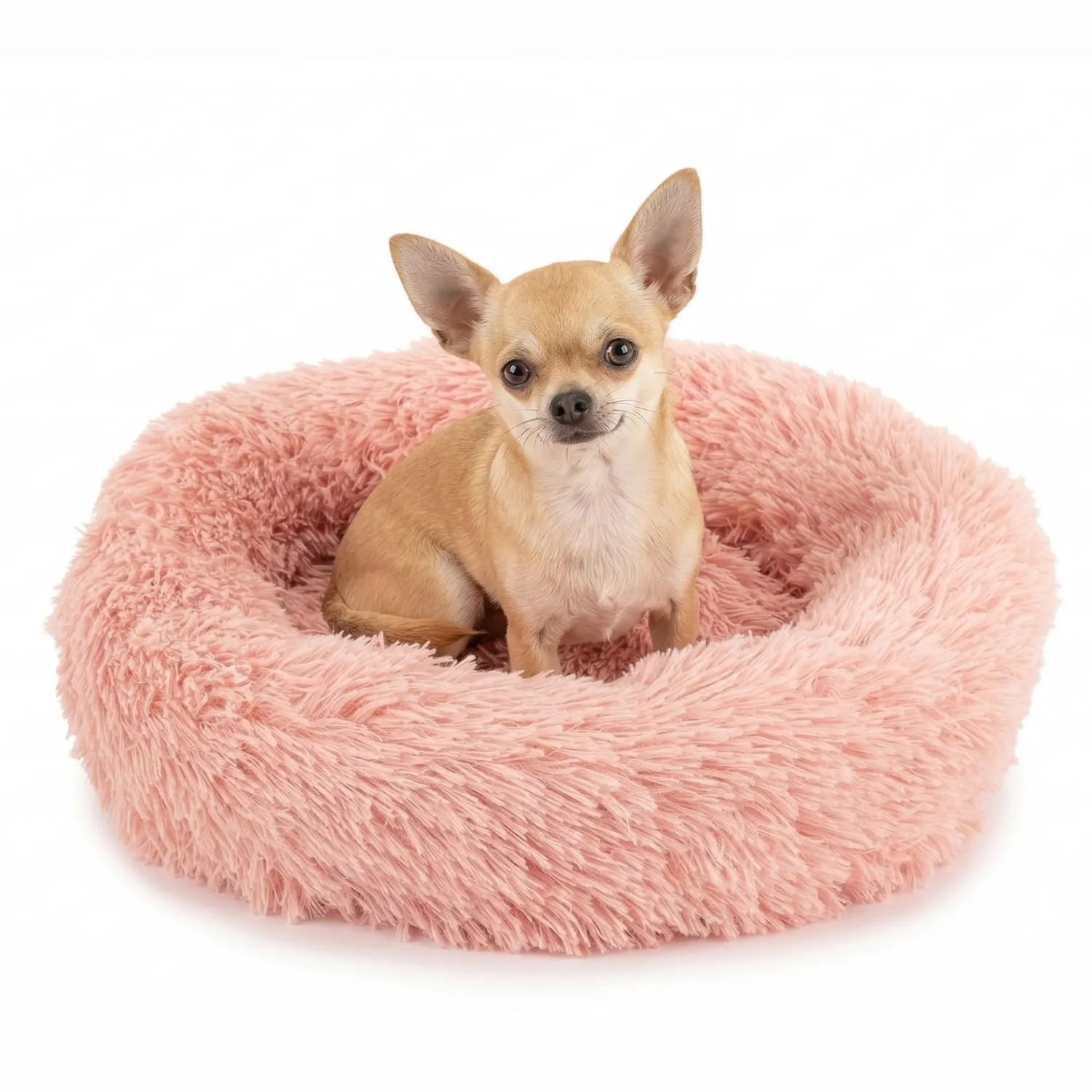 Happet Donut Hundebett 60 cm Beige waschbar