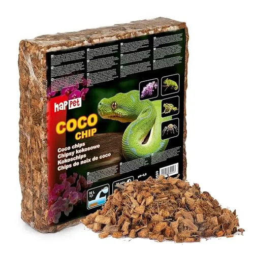 Happet Kokoschips Substrat 2 kg Terrarium Bodengrund braun