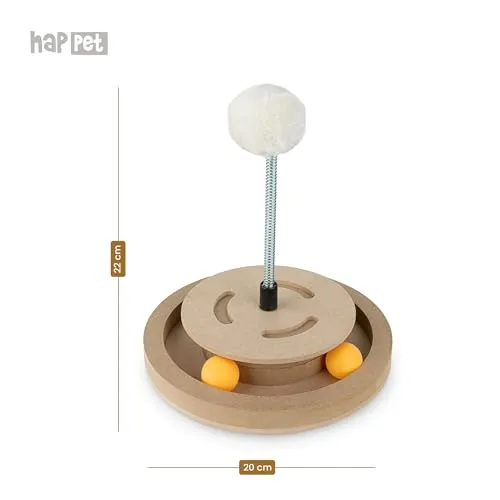 Happet Kratzspielzeug 22cm Beige Kugelbahn