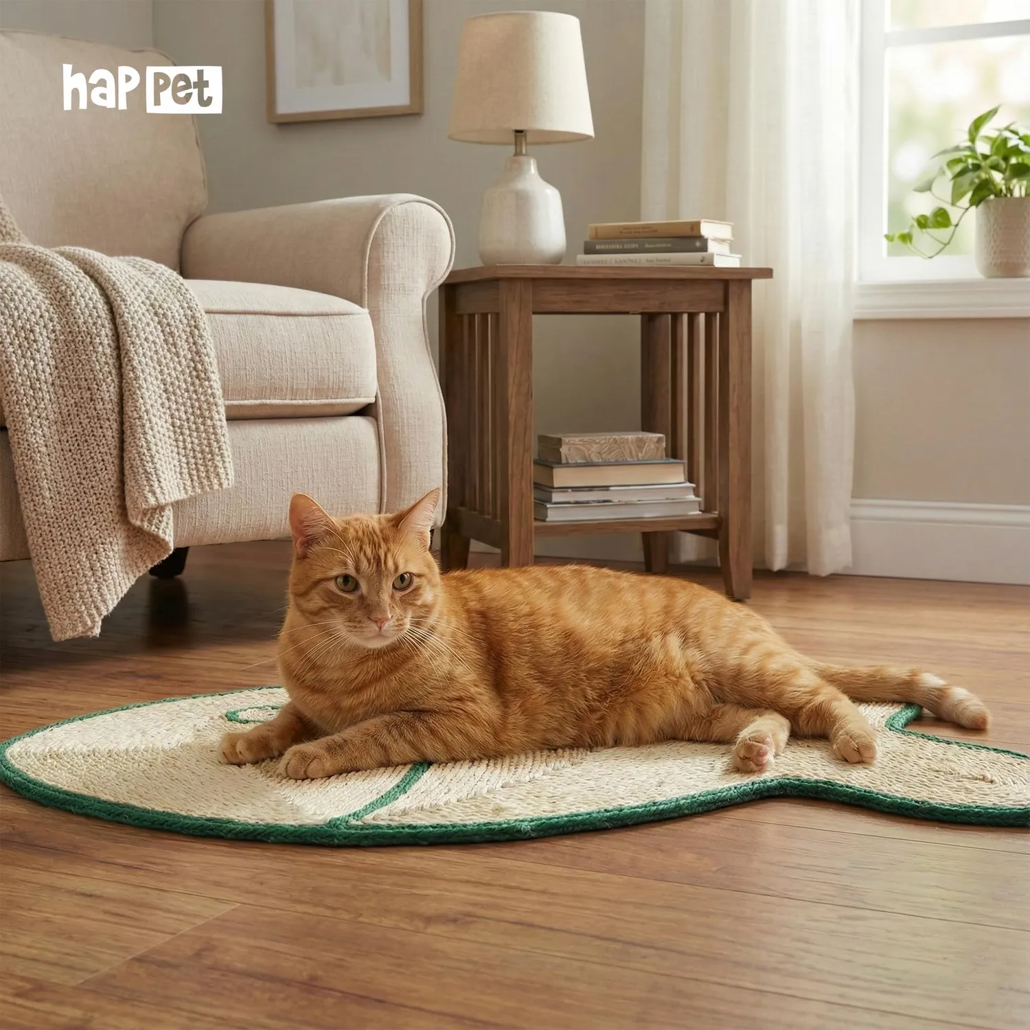 Happet Fischmatte 60 cm Sisal Kratzmatte Katze