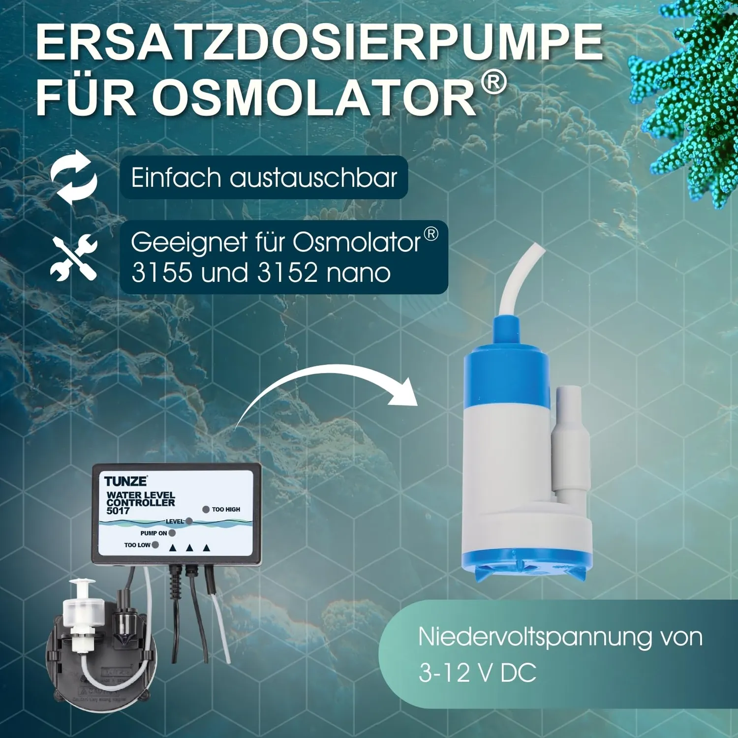 TUNZE Osmolator Metering Pump Ersatz-Dosierpumpe 3,6 m