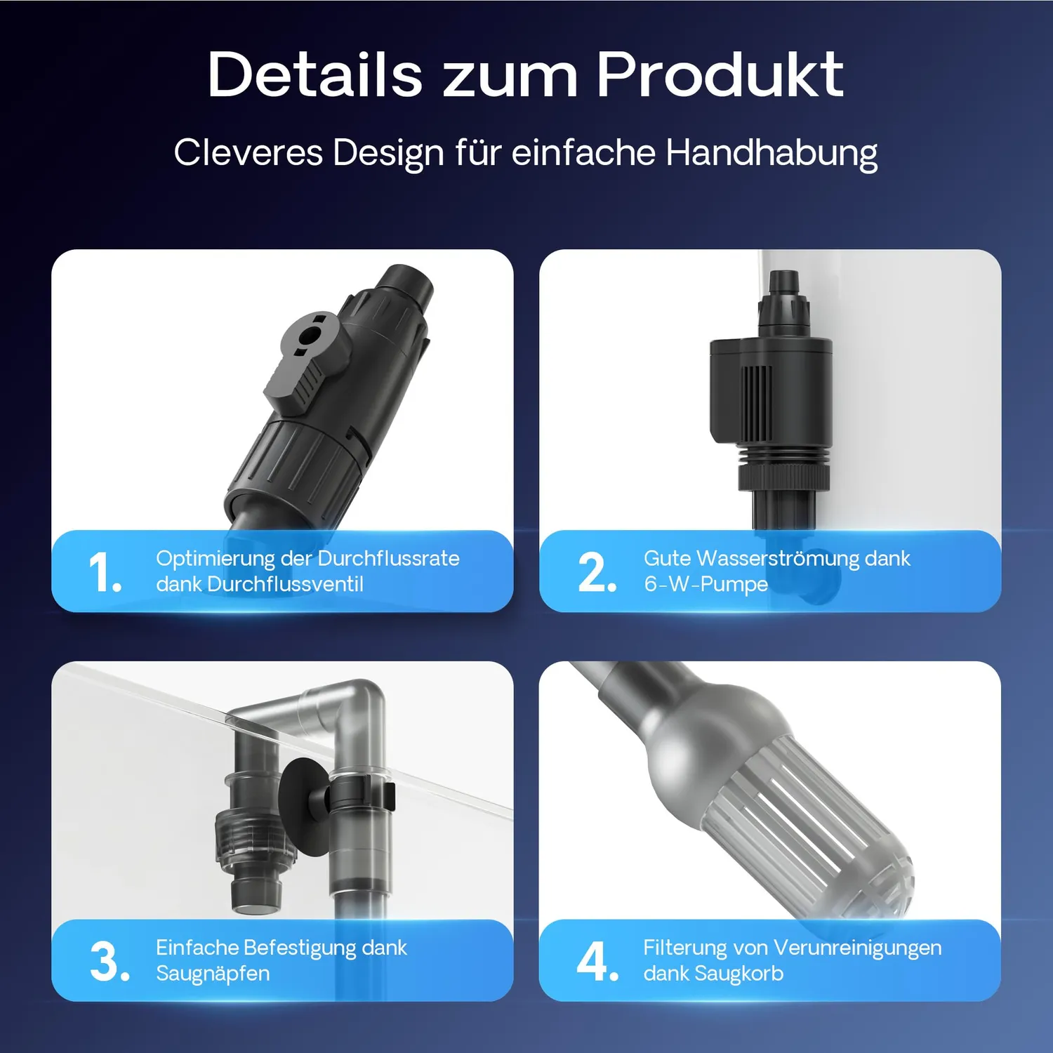 SunSun HW-603B Aquarium Außenfilter 400 l/h für 120 Liter