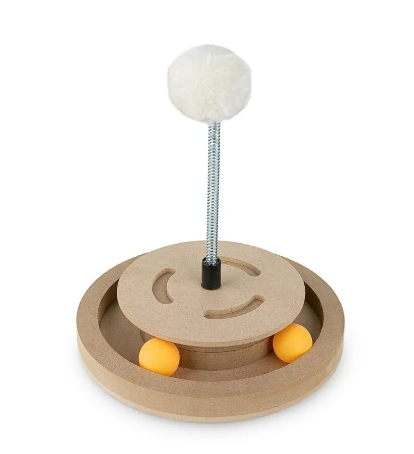 Happet Kratzspielzeug 22cm Beige Kugelbahn
