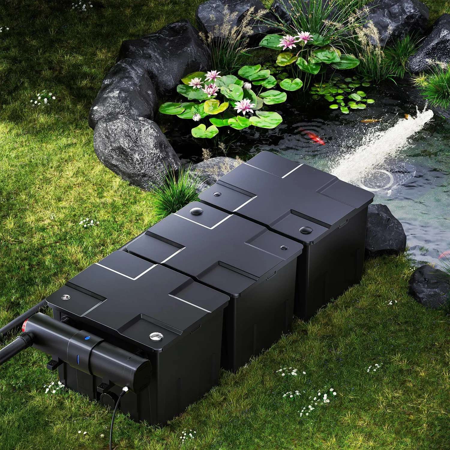 SunSun CBF-350C Teichfilter Set 90000 L 24 W UVC