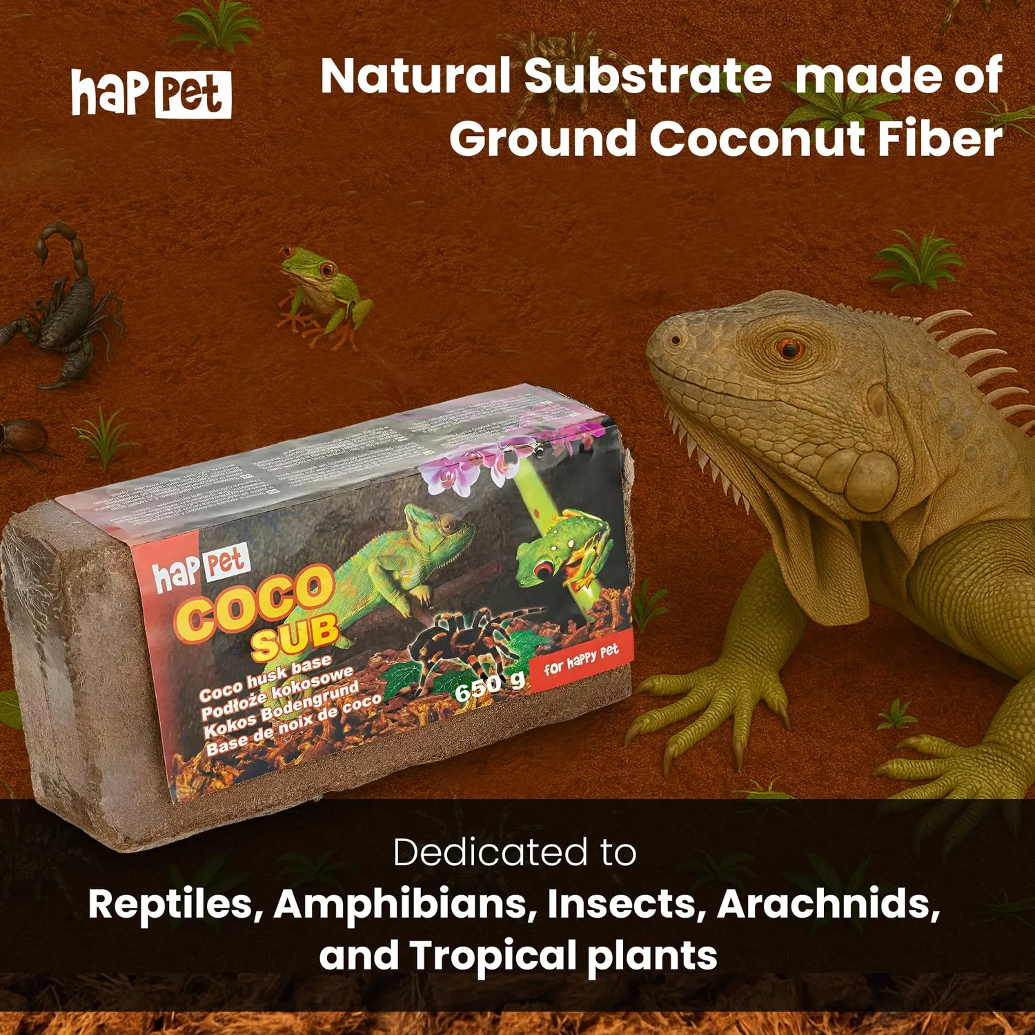 Happet Kokos-Belag 650 g Terrarium 9 L