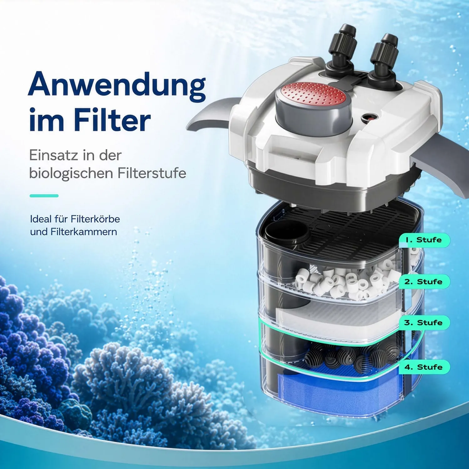 SunSun HW-402B Bio Balls 40 Stück 28mm Filtermedium Süß Salzwasser