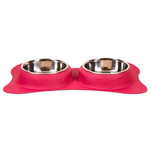 Happet King S Doppelnapf Edelstahl braun 2x0,24 l