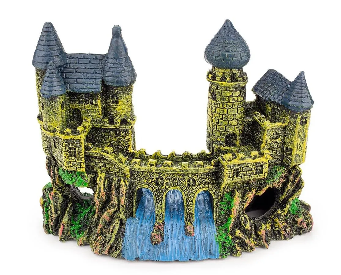 Happet Schloss Deko 16 cm Aquarium Polyresin