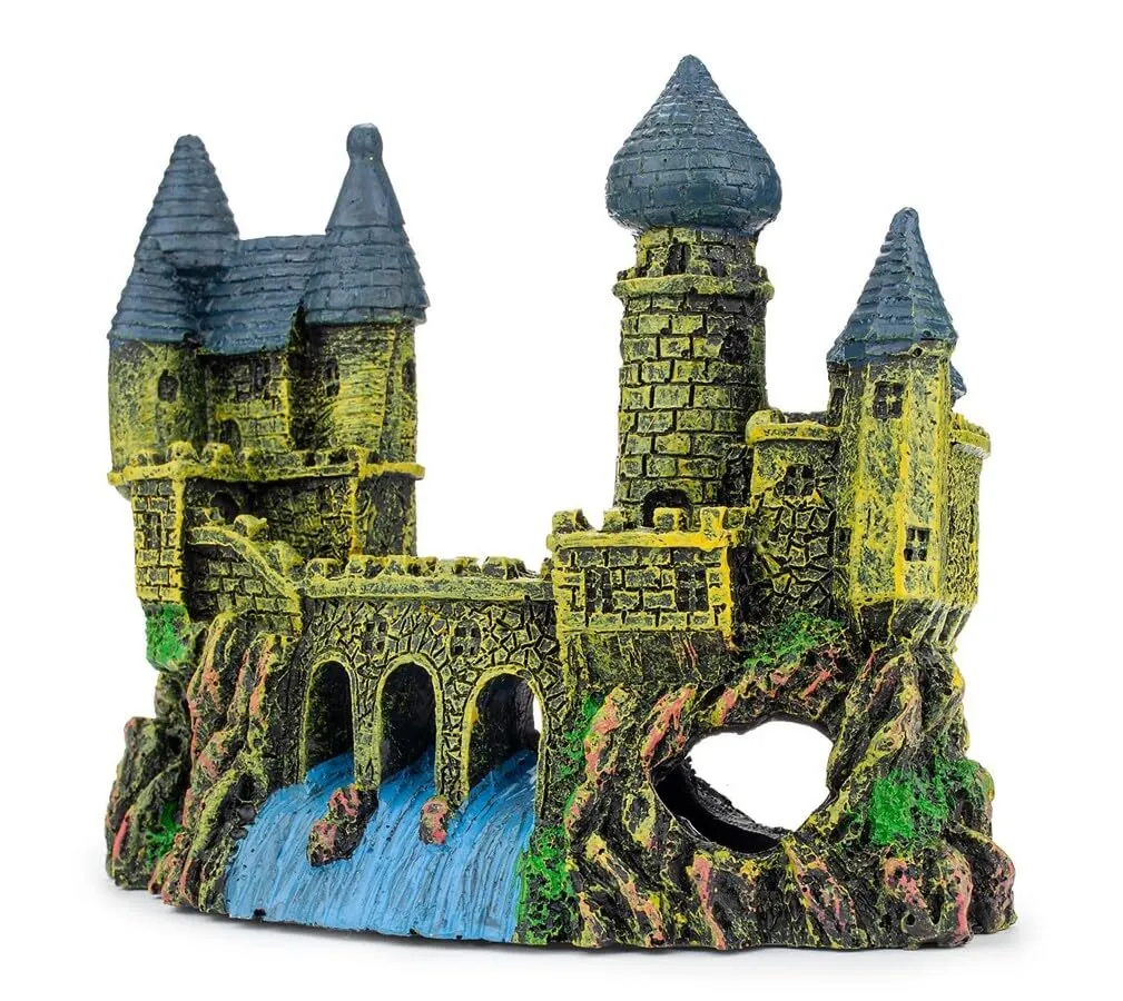 Happet Schloss Deko 16 cm Aquarium Polyresin