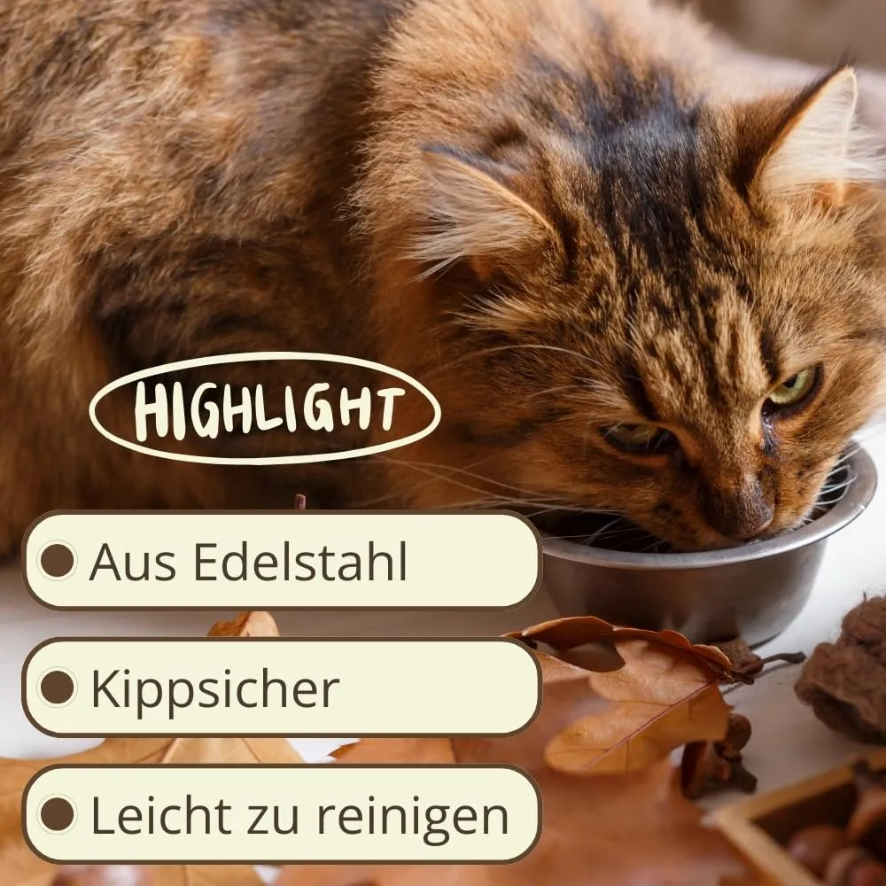 Happet Edelstahlnapf Hängenapf 0,6L Halterung